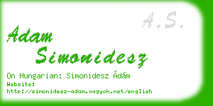 adam simonidesz business card